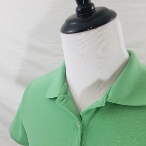 LL Bean Green Cotton Short Sleeve Active Polo